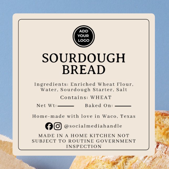 Beige Sourdough Ingredient Cottage Sticker (Creator Uploaded)