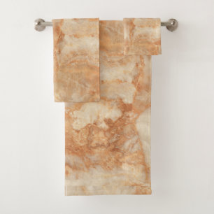 Beige stone texture bath towel set