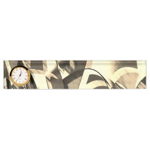 Beige streaks over brown image with drizzle nameplate