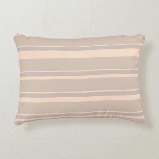 Beige Stripes Accent Pillow (Front)