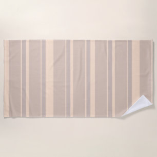 Beige Stripes Beach Towel
