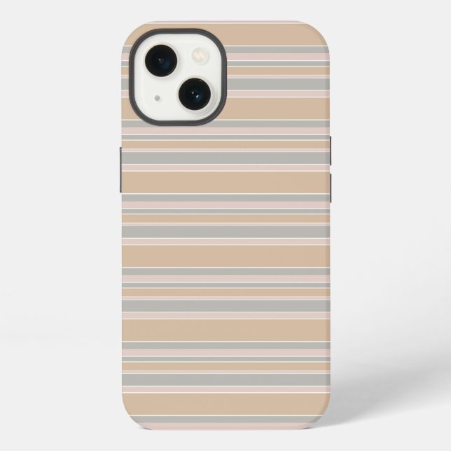 Beige stripes Case-Mate iPhone case (Back)