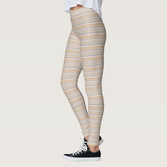 Beige stripes leggings (Left)
