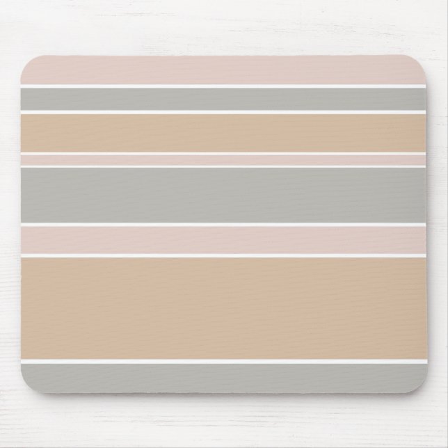 Beige stripes mouse pad (Front)