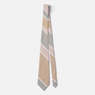 Beige stripes tie
