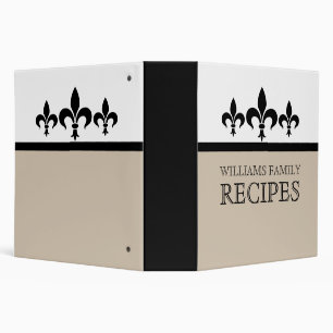 Beige Swanky Fleur De Lis (2 inch) Binder