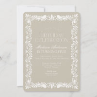 Beige Talavera Tile Spanish Fiesta Birthday Party