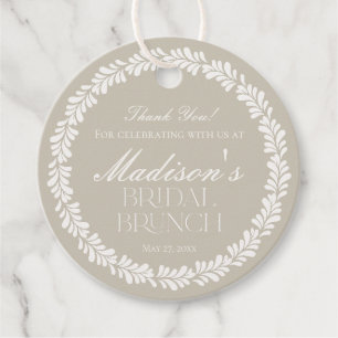 Beige Talavera Tile Spanish Fiesta Bridal Brunch  Favour Tags