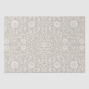 Beige Talavera Tile Spanish Style Fiesta Tissue Paper