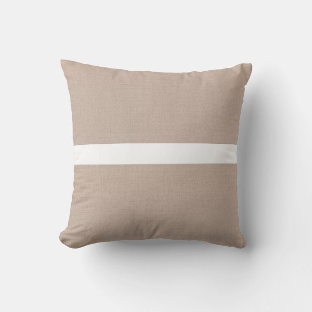 Beige Tan Throw Pillow (Front)