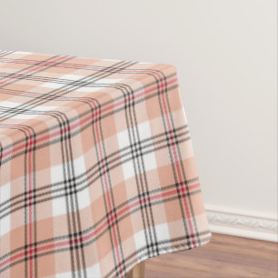 Beige Tartan Plaid Pattern Tablecloth