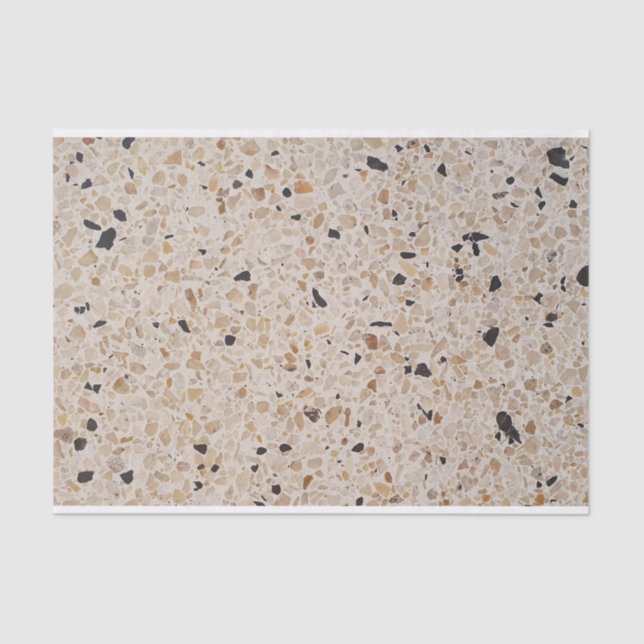 Beige Terrazzo Alla Venezia Texture DIY Loft Decor Tissue Paper (Front)
