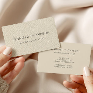 Beige Textured  Business Card