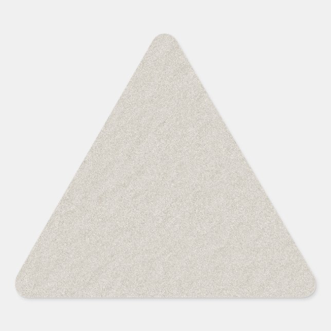Beige textured paper accessories you can customise triangle sticker (Front)