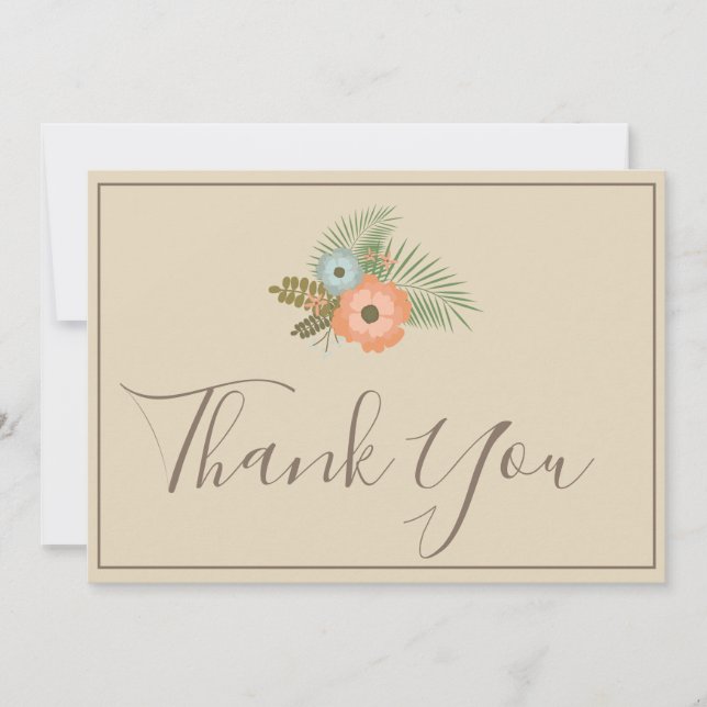 Beige Thank You Beautiful  floral (Front)