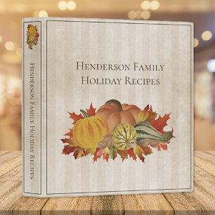 Beige Thanksgiving Pumpkins and Squash Binder