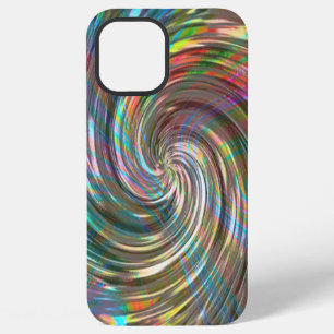 Beige to lilac blue pearly or metallic swirl iPhone 12 pro max case