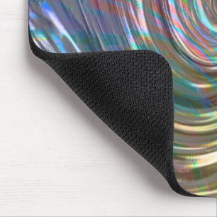 Beige to lilac blue pearly or metallic swirl mouse pad