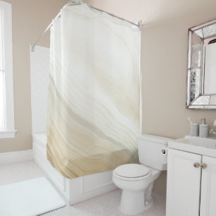 Beige Tones of Marble Shower Curtain