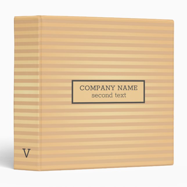 Beige Tones Stripes Binder (Front/Spine)