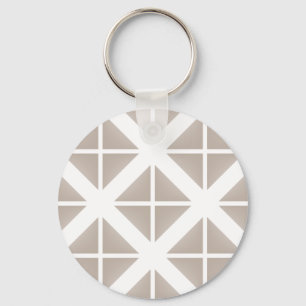 Beige Trendy Triangle Pattern Keychain