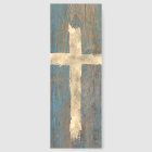 beige watercolor cross on faux wood paper