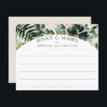 Beige watercolor Greenery foliage wedding advice<br><div class="desc">Modern Watercolor Greenery wedding advice & wishes</div>