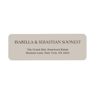 Beige Wedding Address