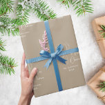 Beige white abstract reindeer modern Christmas Wrapping Paper<br><div class="desc">Beige background,  and a pattern of white abstract one line reindeer.  Personalize and add your name and year. Text; Merry Christmas</div>