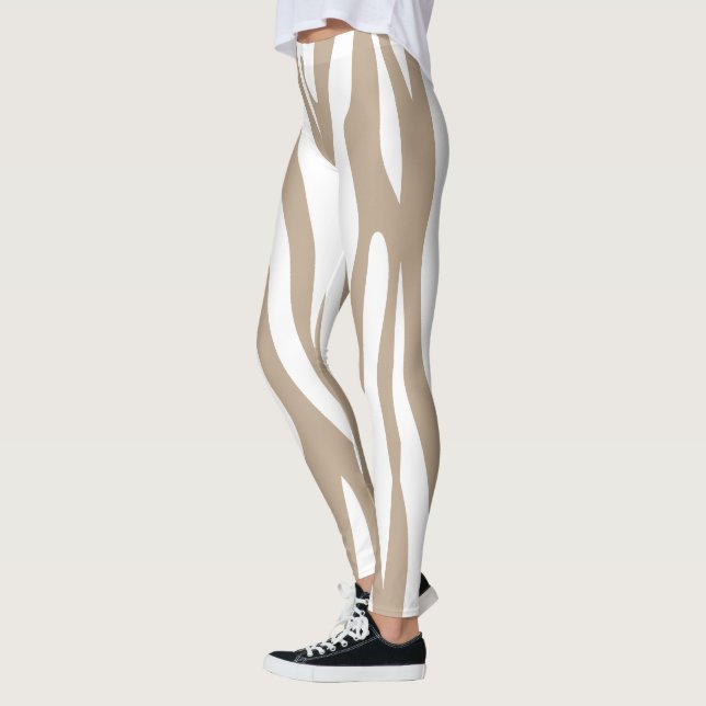 beige white leggings (Left)