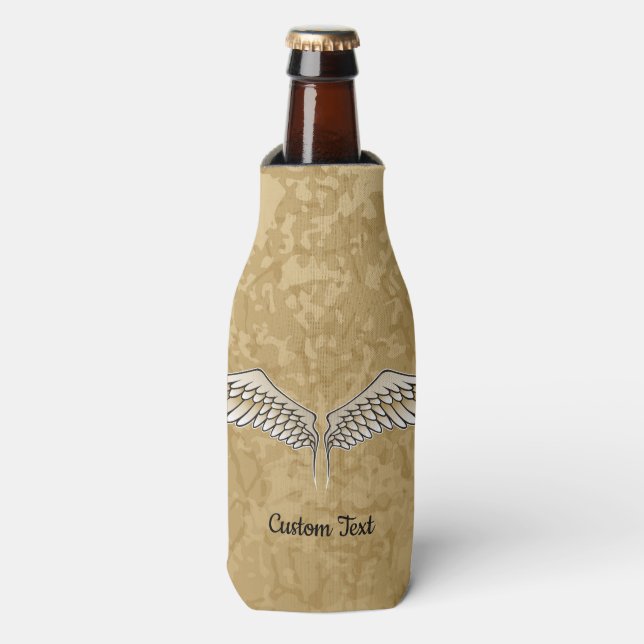 Beige Wings Bottle Cooler (Bottle Front)