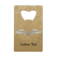 Beige Wings Credit Card Bottle Opener