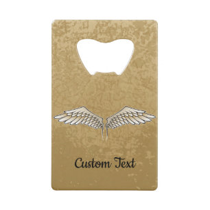 Beige Wings Credit Card Bottle Opener