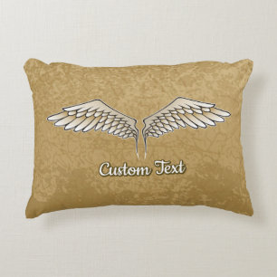 Beige Wings Decorative Pillow