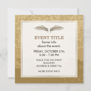 Beige wings invitation