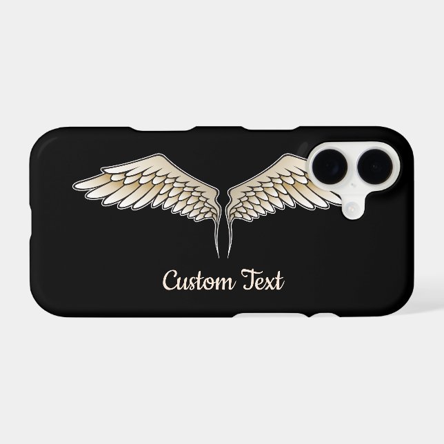 Beige Wings iPhone Case (Back (Horizontal))