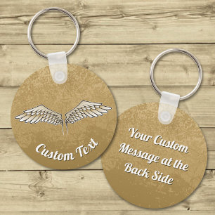 Beige Wings Keychain