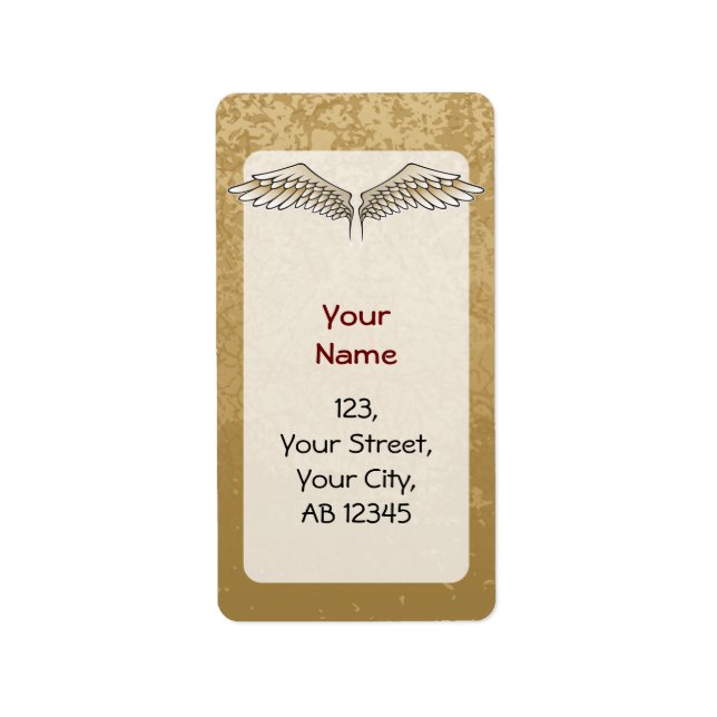 Beige wings label (Front)