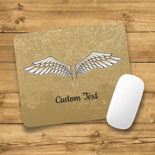 Beige Wings Mouse Pad