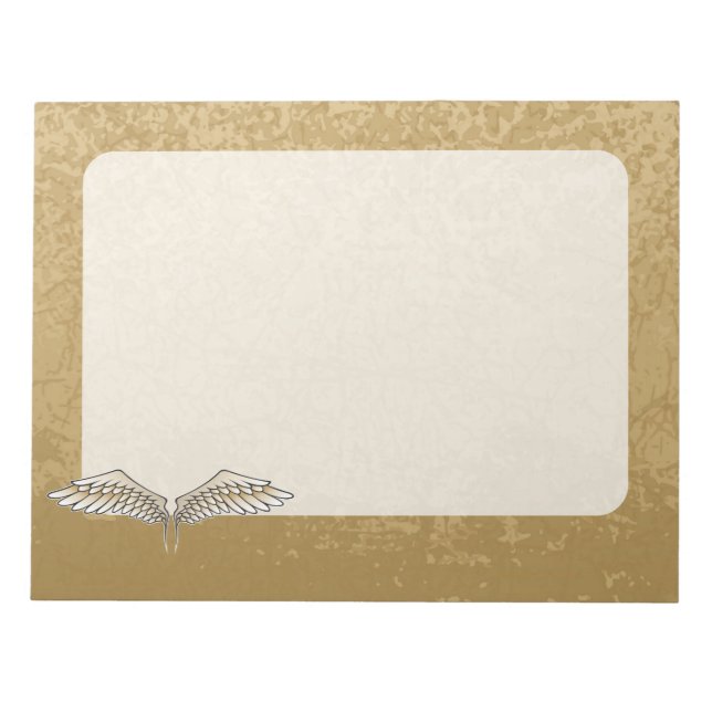 Beige wings notepad (Front)
