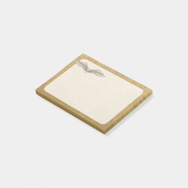 Beige wings post-it notes (Angled)