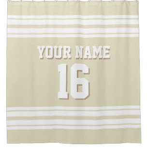 Beige with White Stripes Sports Jersey