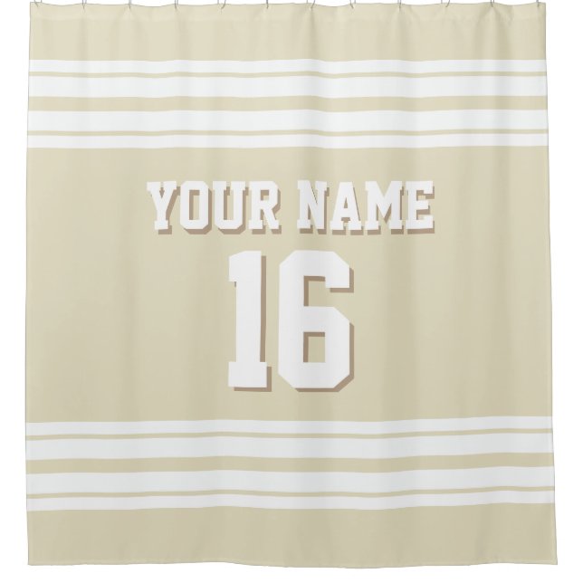 Beige with White Stripes Sports Jersey (Front)