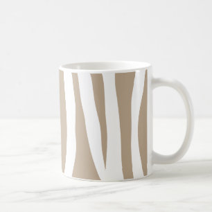 Beige zebra coffee mug