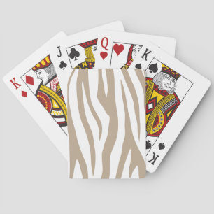 Beige zebra playing cards