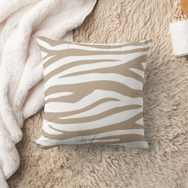 Beige zebra throw pillow (Blanket)