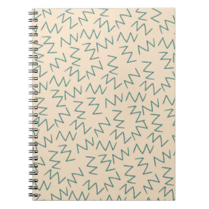 Beige Zig Zag Trendy and Functional Writing Access Notebook