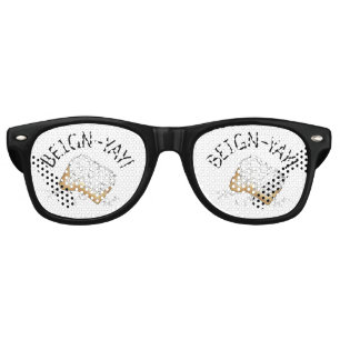 Beign-Yay! New Orleans NOLA Beignet Pastry Foodie Retro Sunglasses