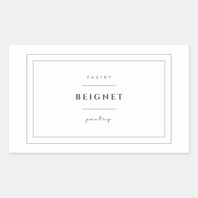 Beignet Food Label Stickers (Front)