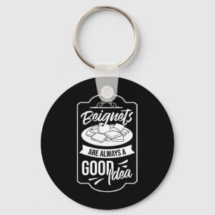 Beignet New Orleans French Quarter  Keychain